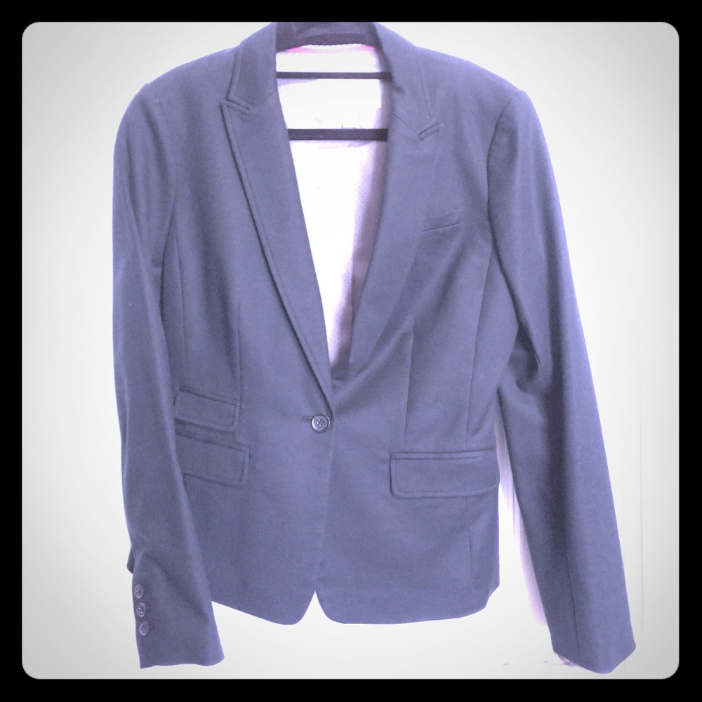 Banana Republic Black Cotton Blazer